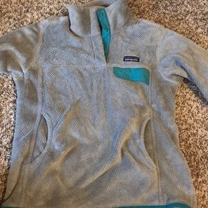 Patagonia Re-Tool pullover-grey and teal